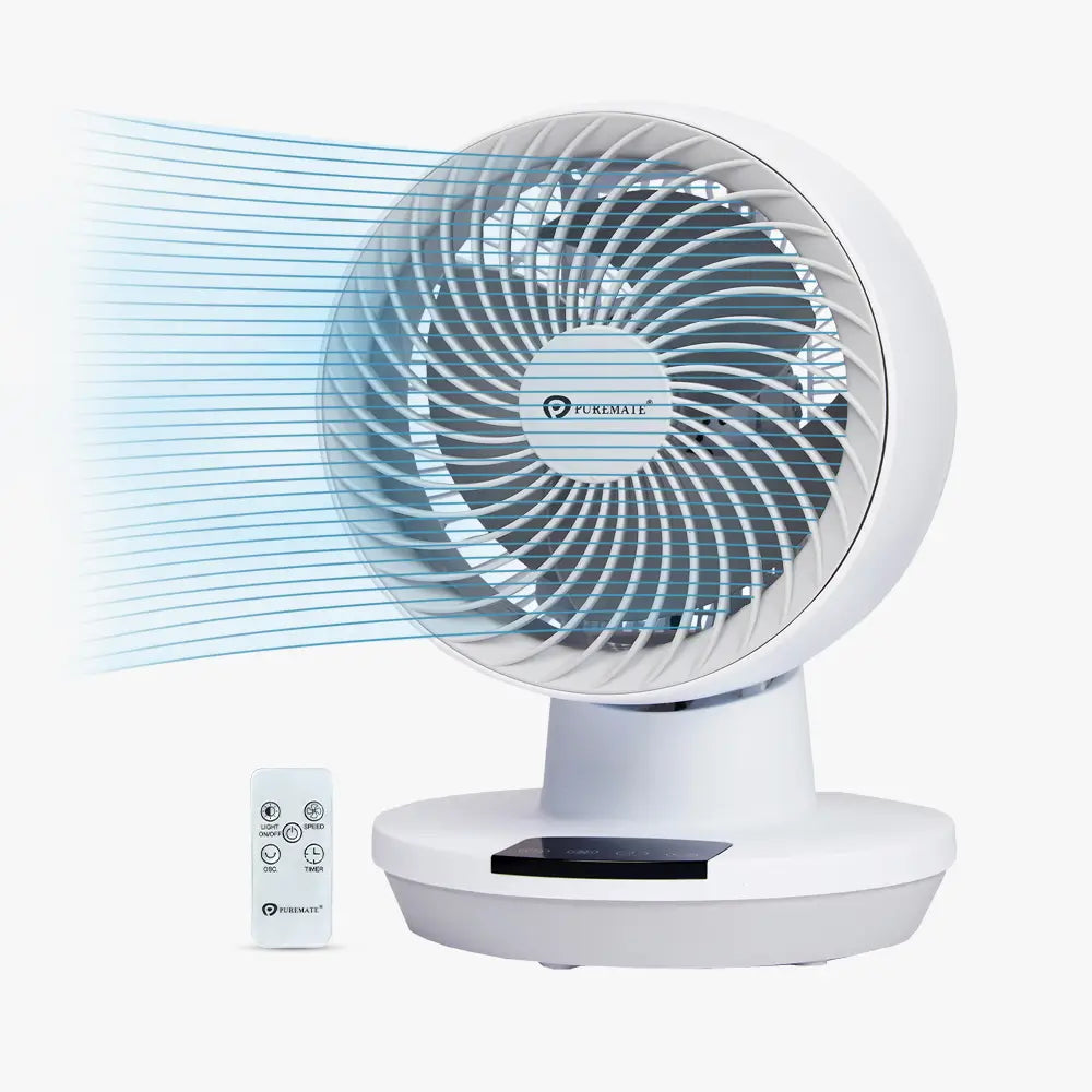 8-Inch Air Circulator Fan with Oscillation and Timer
