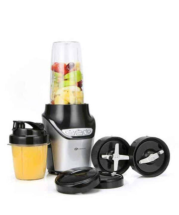 PureMate Smoothie Maker and Blender, 1000 Watts, 8 Piece Set, 3 Speed Settings, Stainless Steel Blades