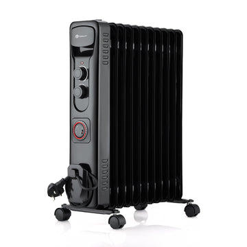 2500W 11 Fin Oil Filled Radiator – Black