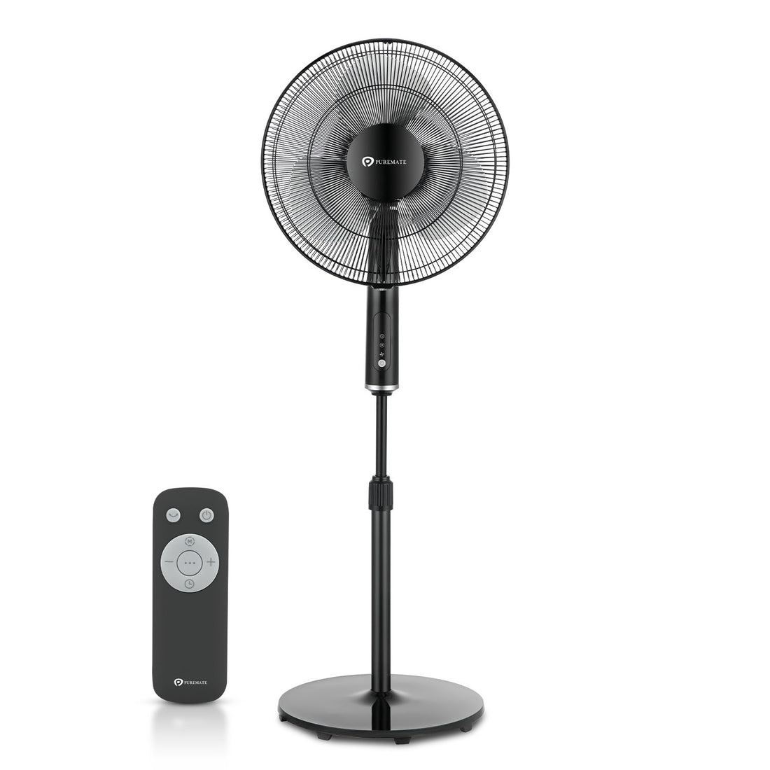 PureMate 16-Inch Oscillating Pedestal Fan - Black