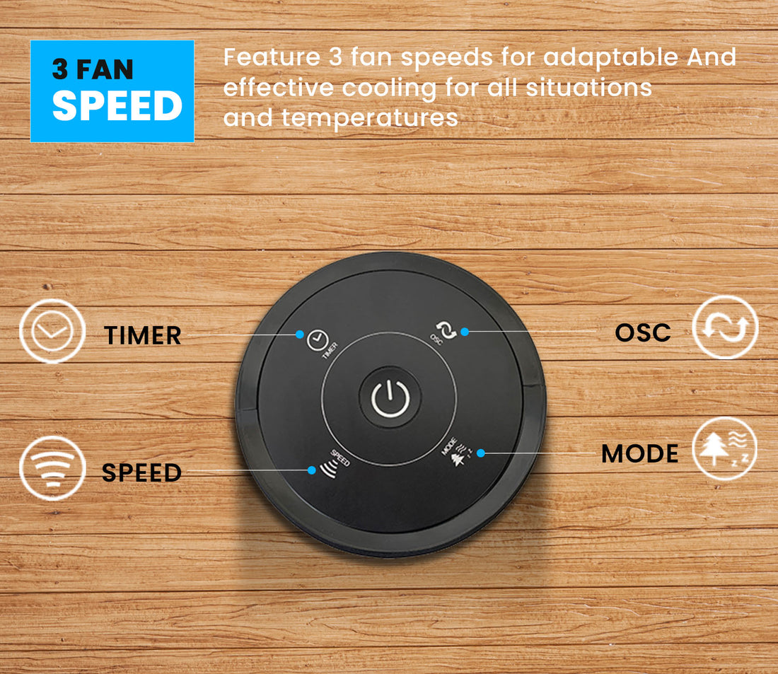 38" Oscillating Tower Fan with Remote Control