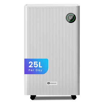 25L Dehumidifier with 5.5 Litre Tank Capacity, Digital Display, Continuous Drainage, Laundry Drying