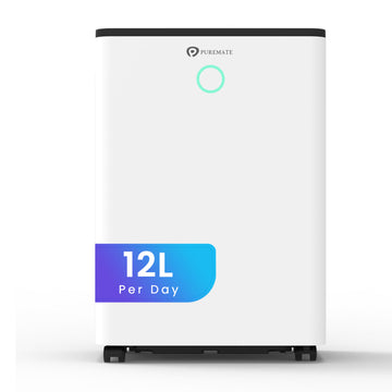 12L Dehumidifier for Home, Automatic Humidity Sensor, 24H Timer, Auto Shut-Off, Continuous Drainage & Laundry Drying,