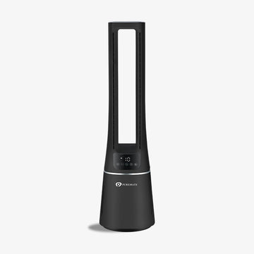 PureMate 42-Inch Bladeless Tower Fan with Air Purifier - Black