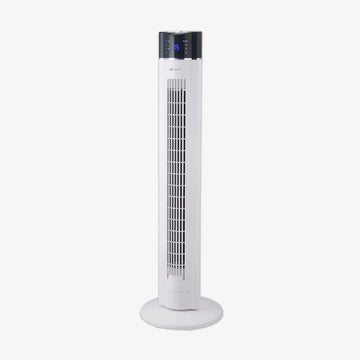 PureMate 43" Oscillating Tower Fan with air Purifier and Aroma Function White