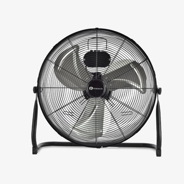 20-Inch Chrome Gym Floor Fan - Black