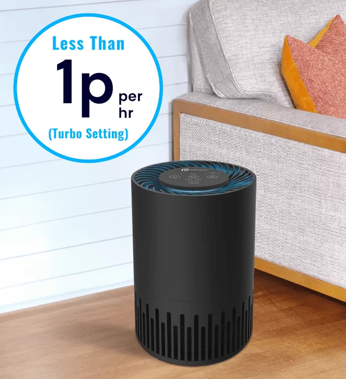 True HEPA Air Purifier with 4 Speed Settings – Black