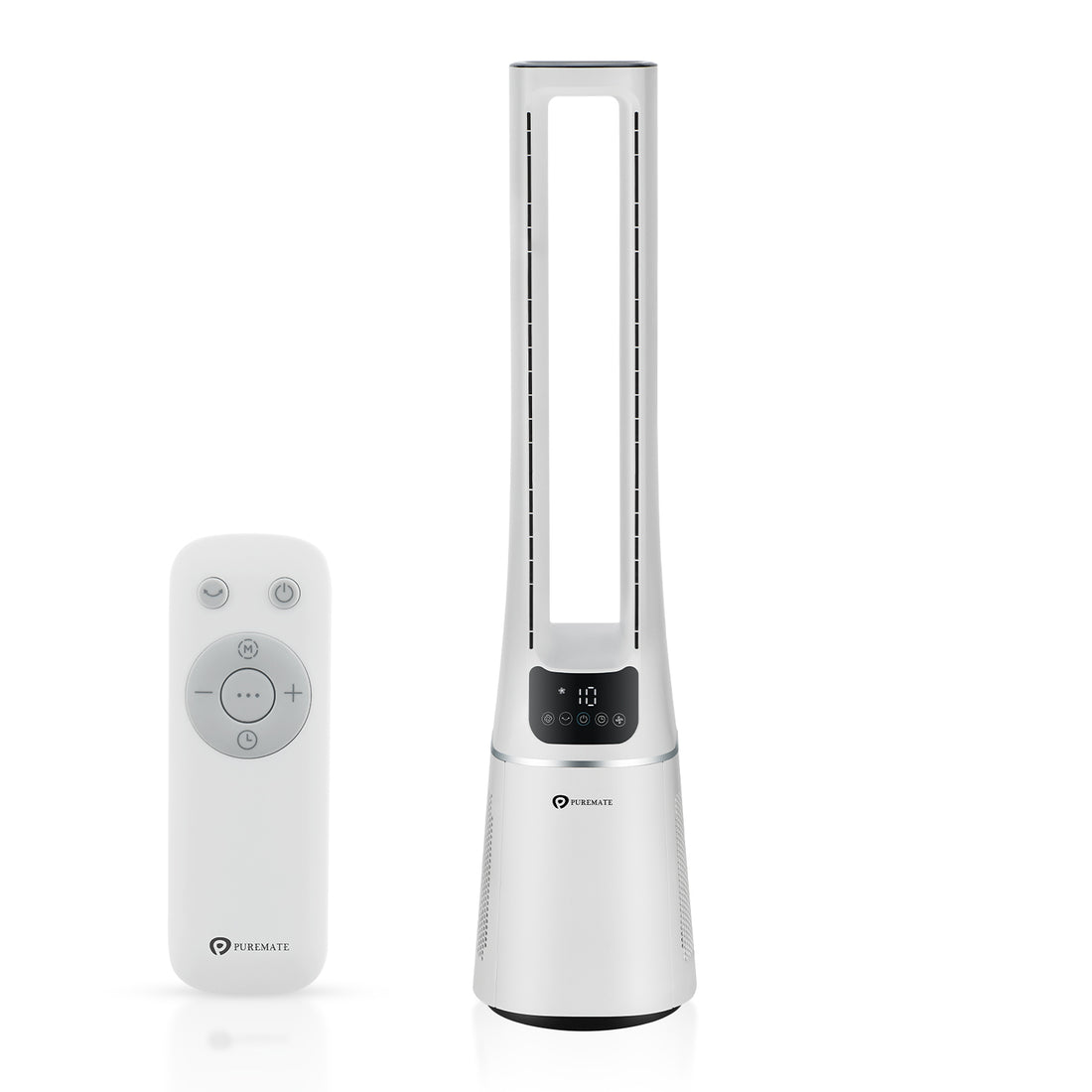 PureMate 42-Inch Bladeless Tower Fan with Air Purifier