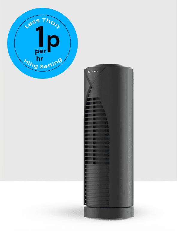 13" Desktop Mini Tower Fan with Oscillation, Portable Desk Fan with 3 Fan Speeds Black