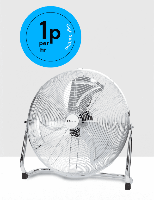 14-Inch Chrome Gym Floor Fan
