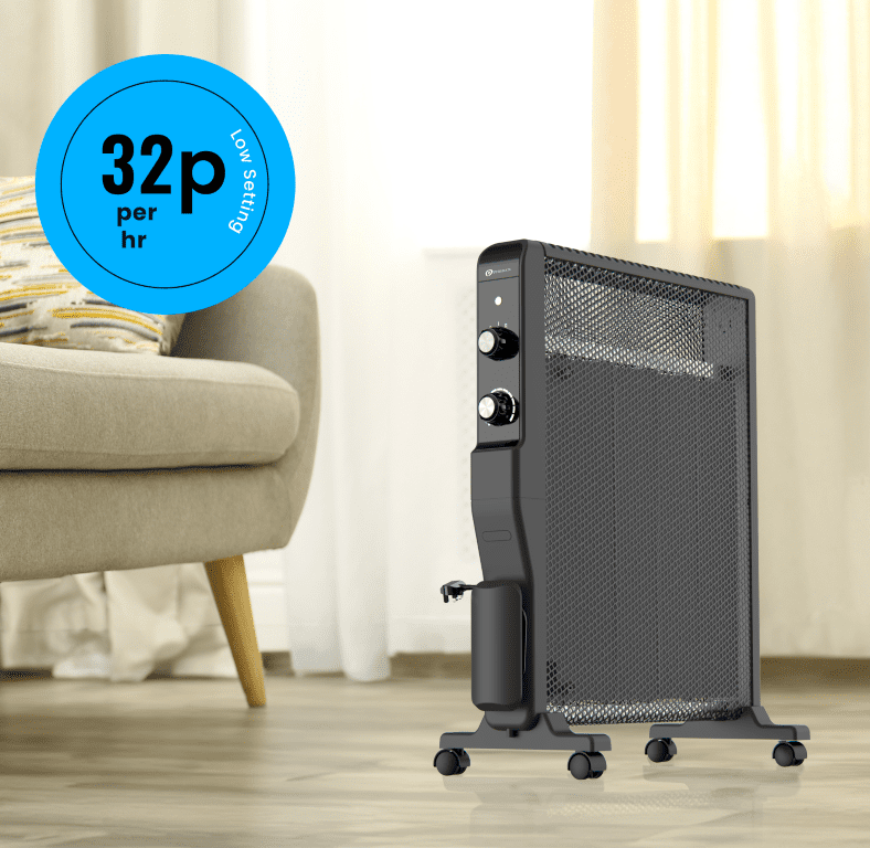 PureMate 2000W MICA Space Heater - Black