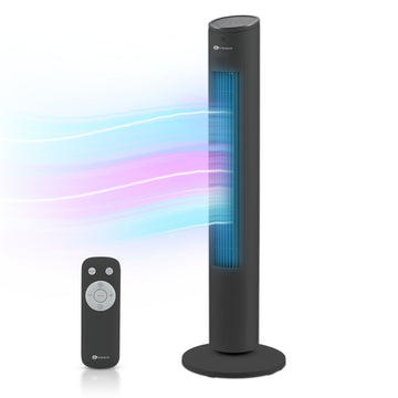 PureMate 43-Inch Oscillating Tower Fan - Black