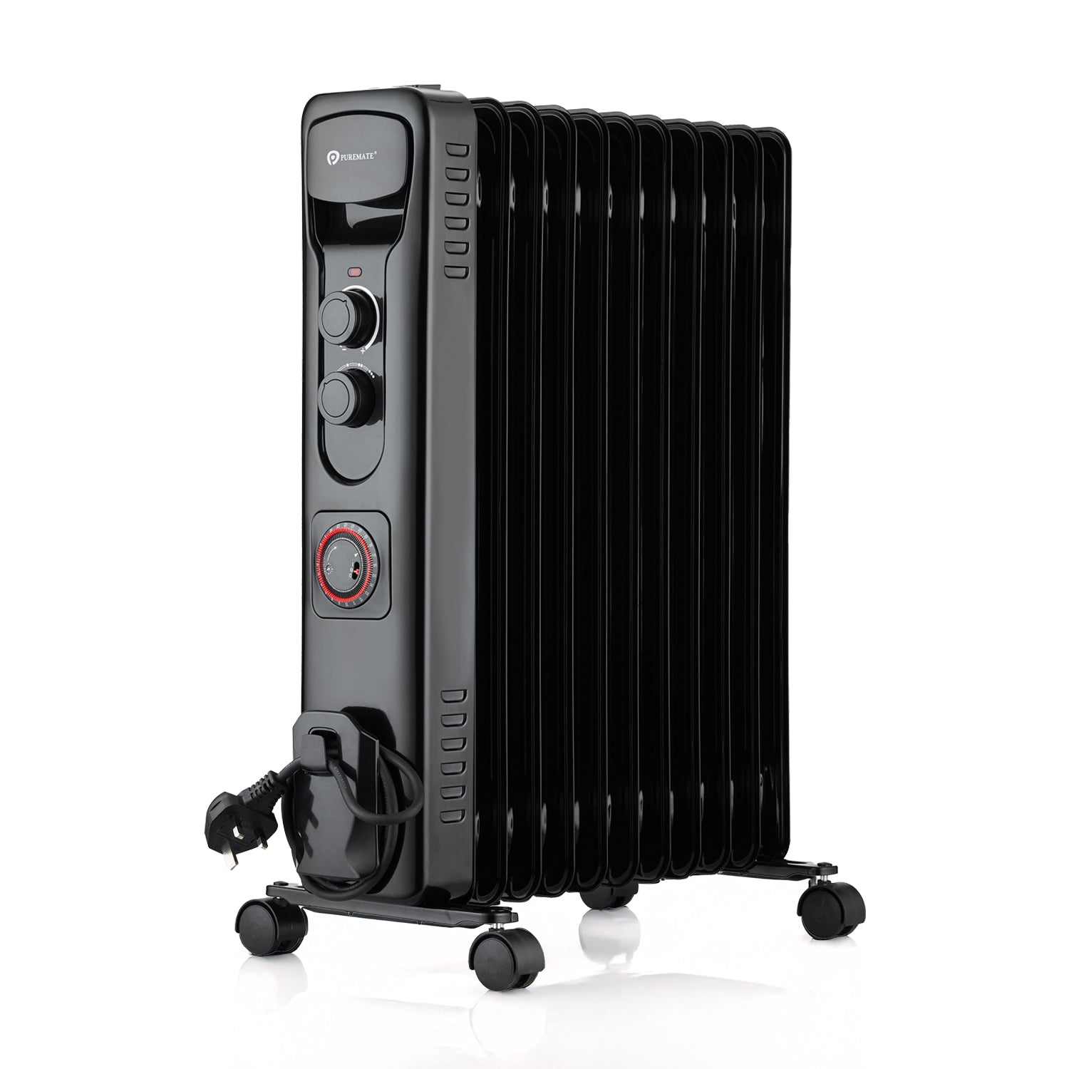 2500W 11 Fin Oil Filled Radiator – Black