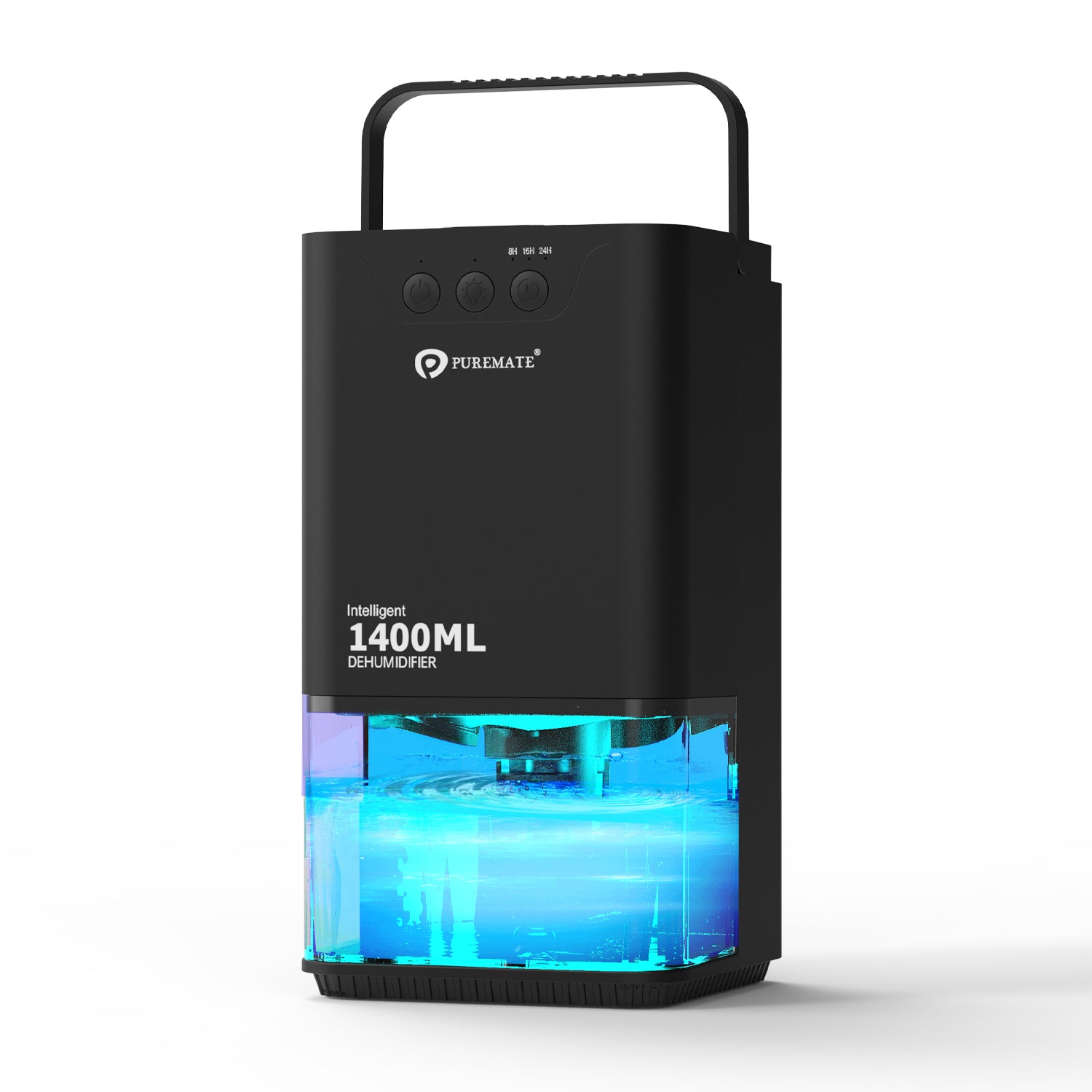 1400ml Mini Dehumidifier for Damp Mould Condensation and Moisture - Black