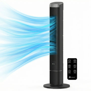 43 Inch Oscillating Tower Fan- Black