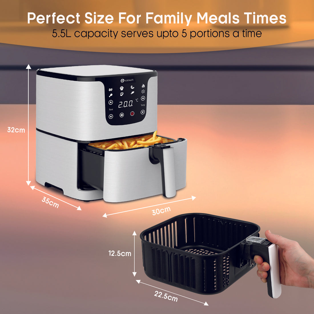 5.5 Litre Digital Air Fryer - Replacement Basket ONLY
