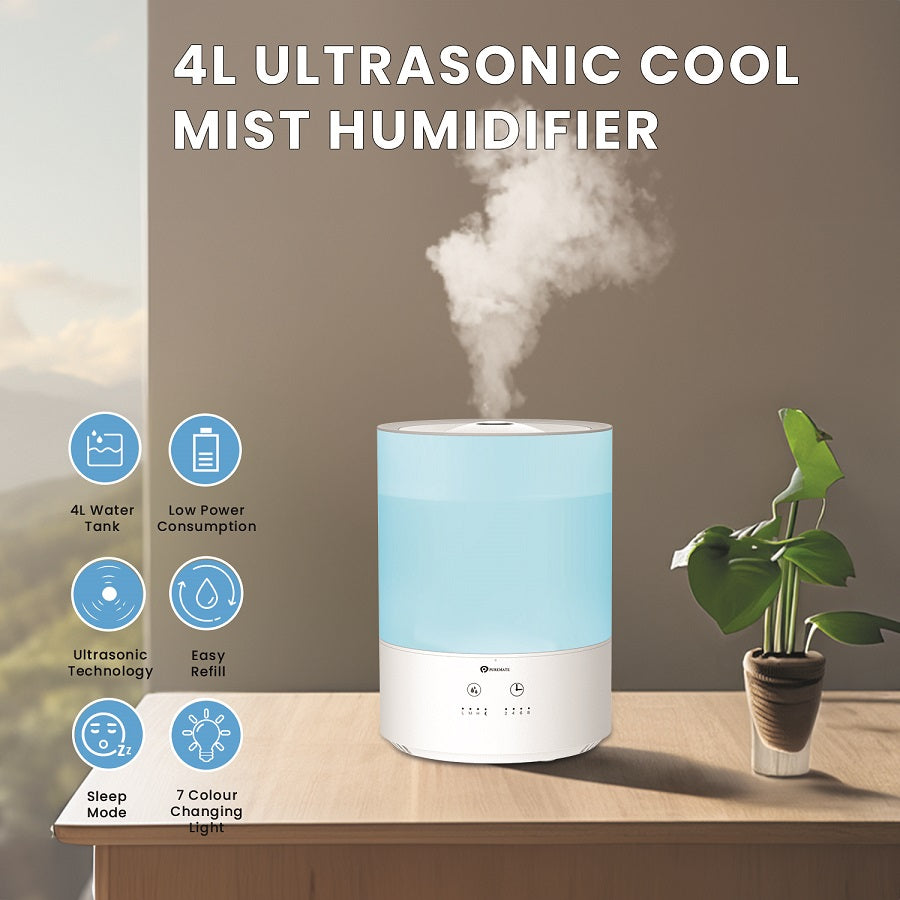 その他 PRISMATE Aroma Ultrasonic Humidifier PureMate 4L Cool Mist Ultrasonic Humidifier with Aroma Function