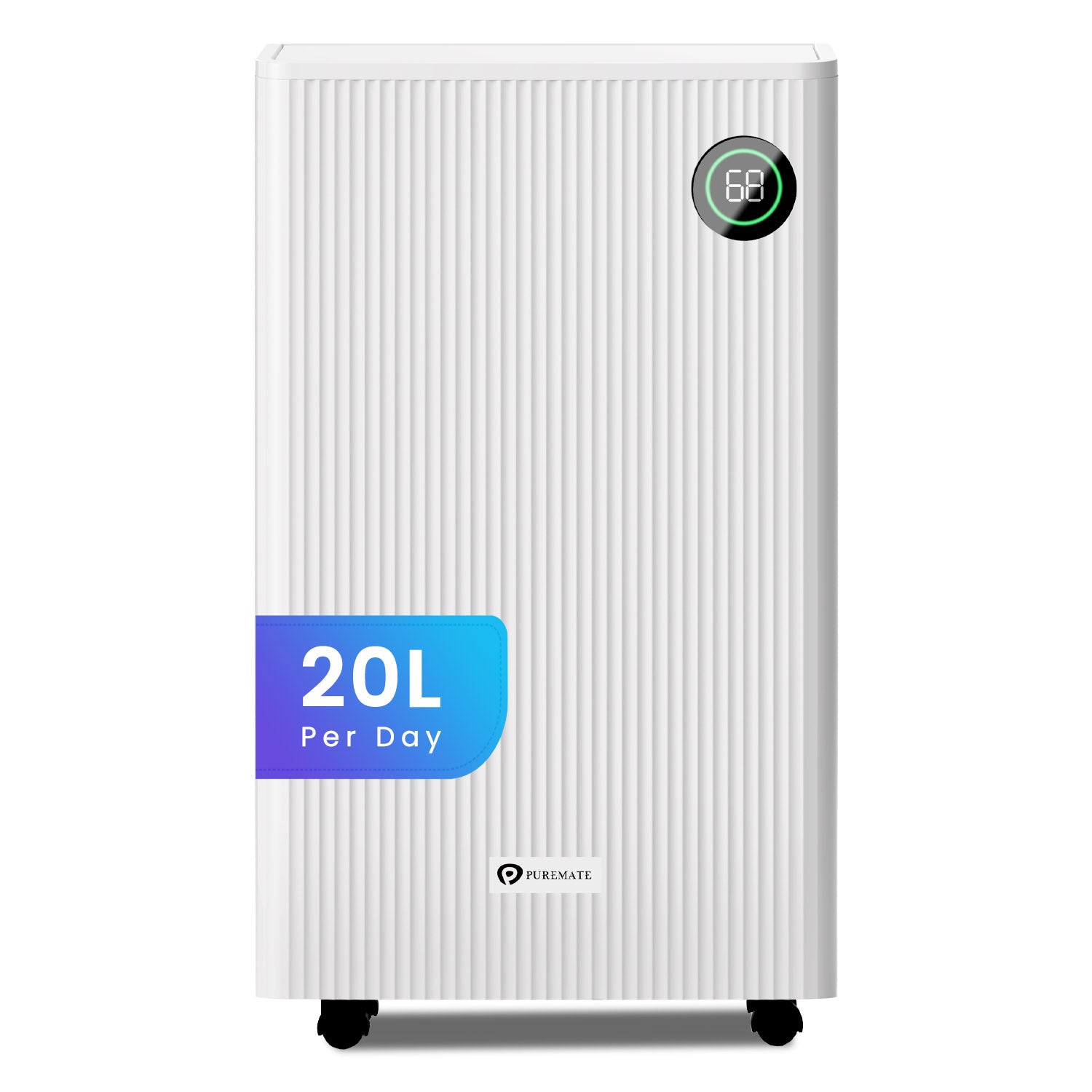 20L Dehumidifier with 5.5 Litre Tank Capacity, Digital Display, Continuous Drainage, Laundry Drying