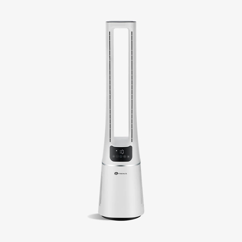 PureMate 42-Inch Bladeless Tower Fan with Air Purifier