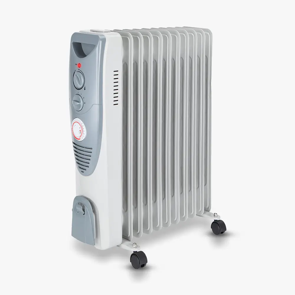 3 Power Settings Portable Electric Heater PureMate 2500W Oil Filled Radiator 11 Fin Thermal Safety Cut off & 24 Hour Timer Adjustable Temperature/Thermostat 